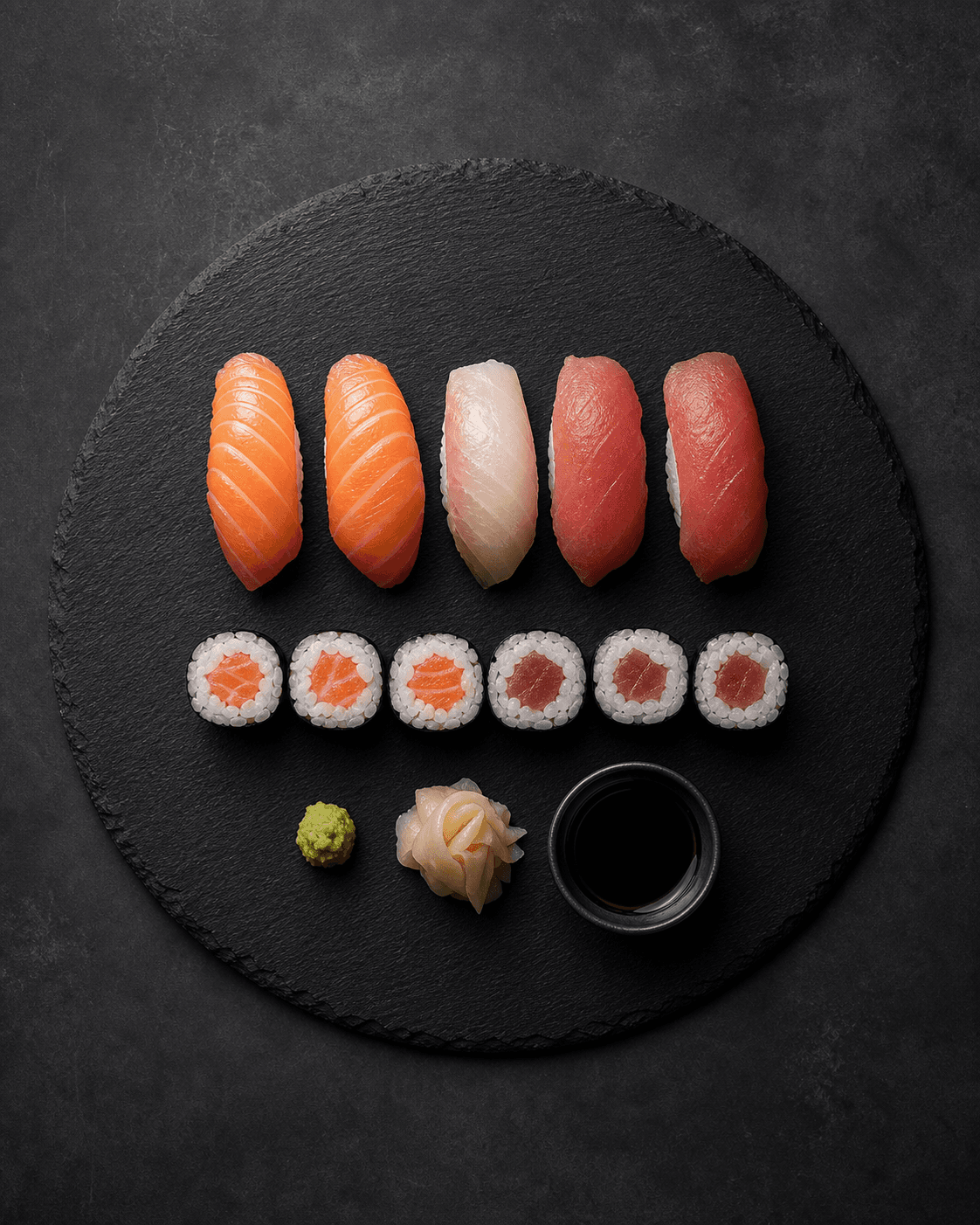 Atmosfera visiva dell'identità Sushi Minimal